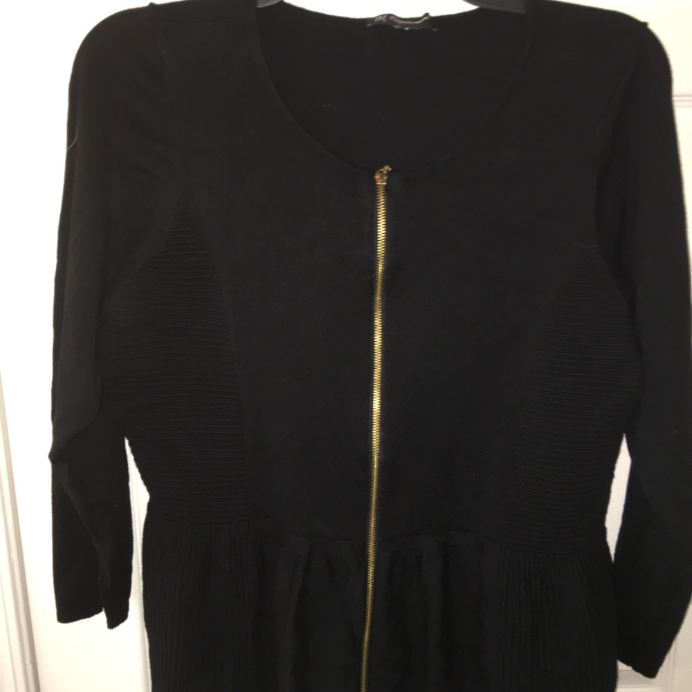 Zip-front Peplum Top